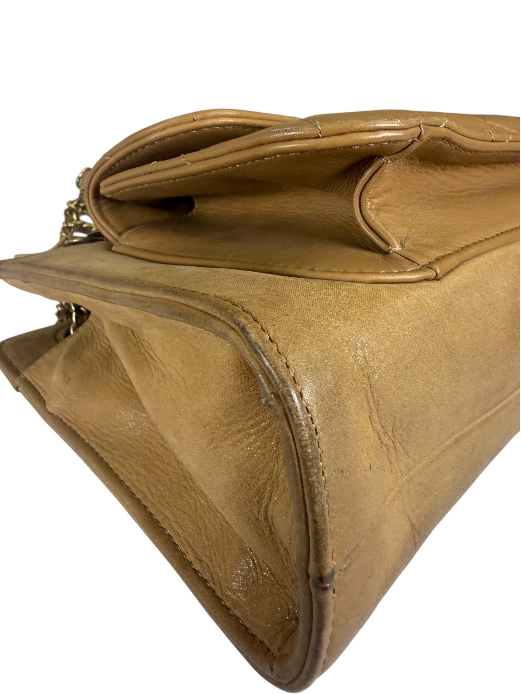 Chanel Brown Lambskin Front Pocket Shoulder Bag 2011