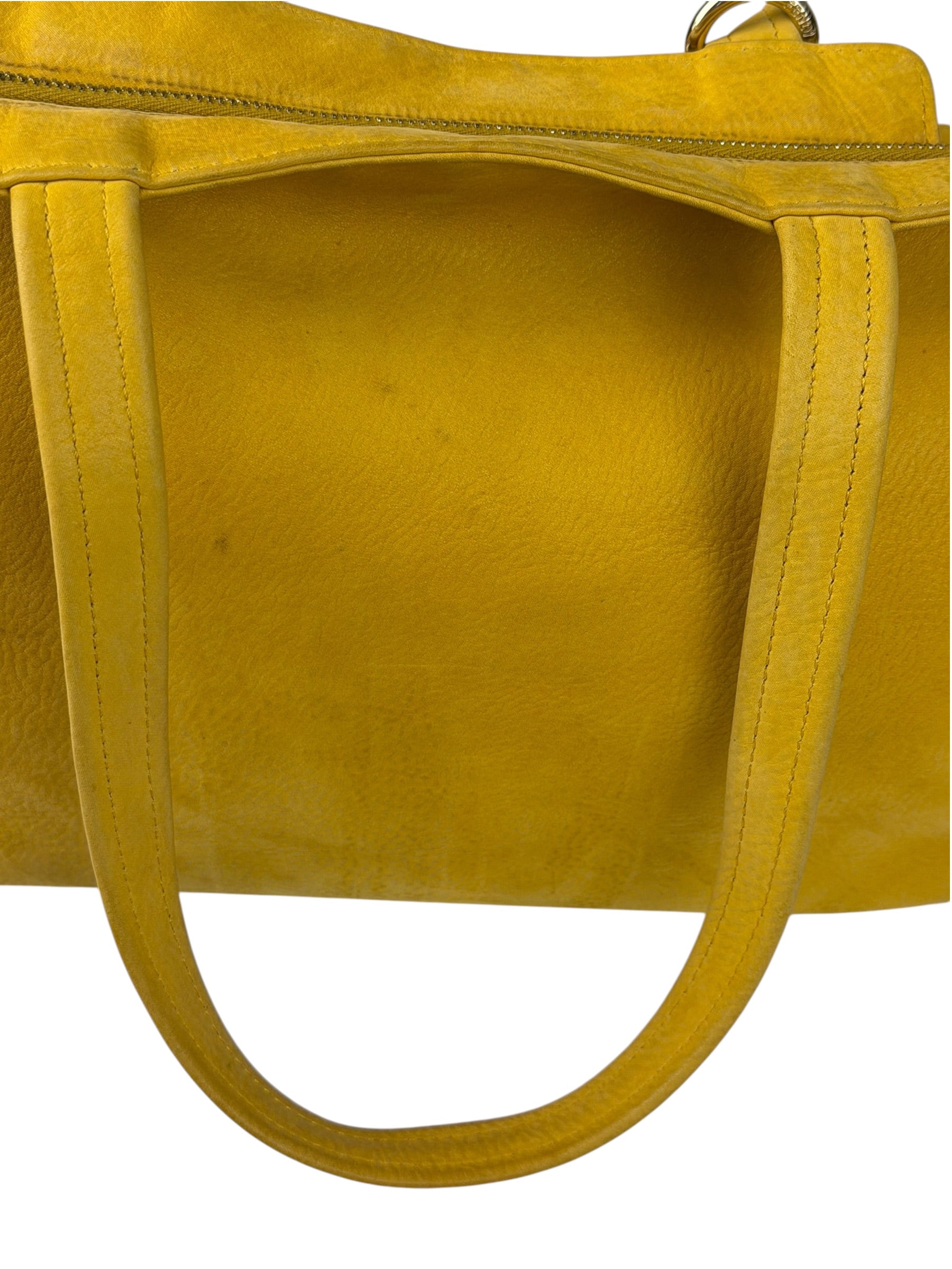 Fendi Yellow Leather Shoulder Bag