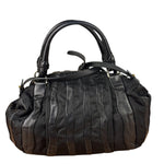 Prada Black Tessuto Nylon/Nappa Leather Waves Two-Way Bag
