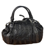 Prada Black Tessuto Nylon/Nappa Leather Waves Two-Way Bag