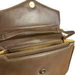 Celine Vintage Brown Leather Crossbody