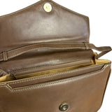 Celine Vintage Brown Leather Crossbody