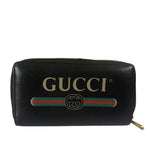 Gucci Black Leather Zip-Around Long Wallet