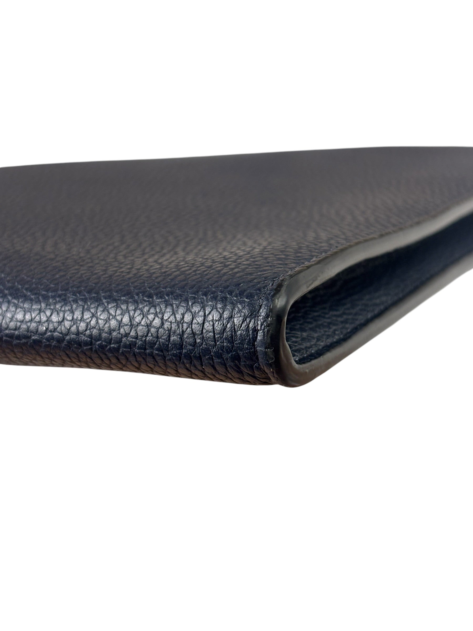 Coach Navy Pebbled Leather Laptop Case