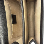 Gucci Black Leather G Interlocking Small Chain Shoulder Bag