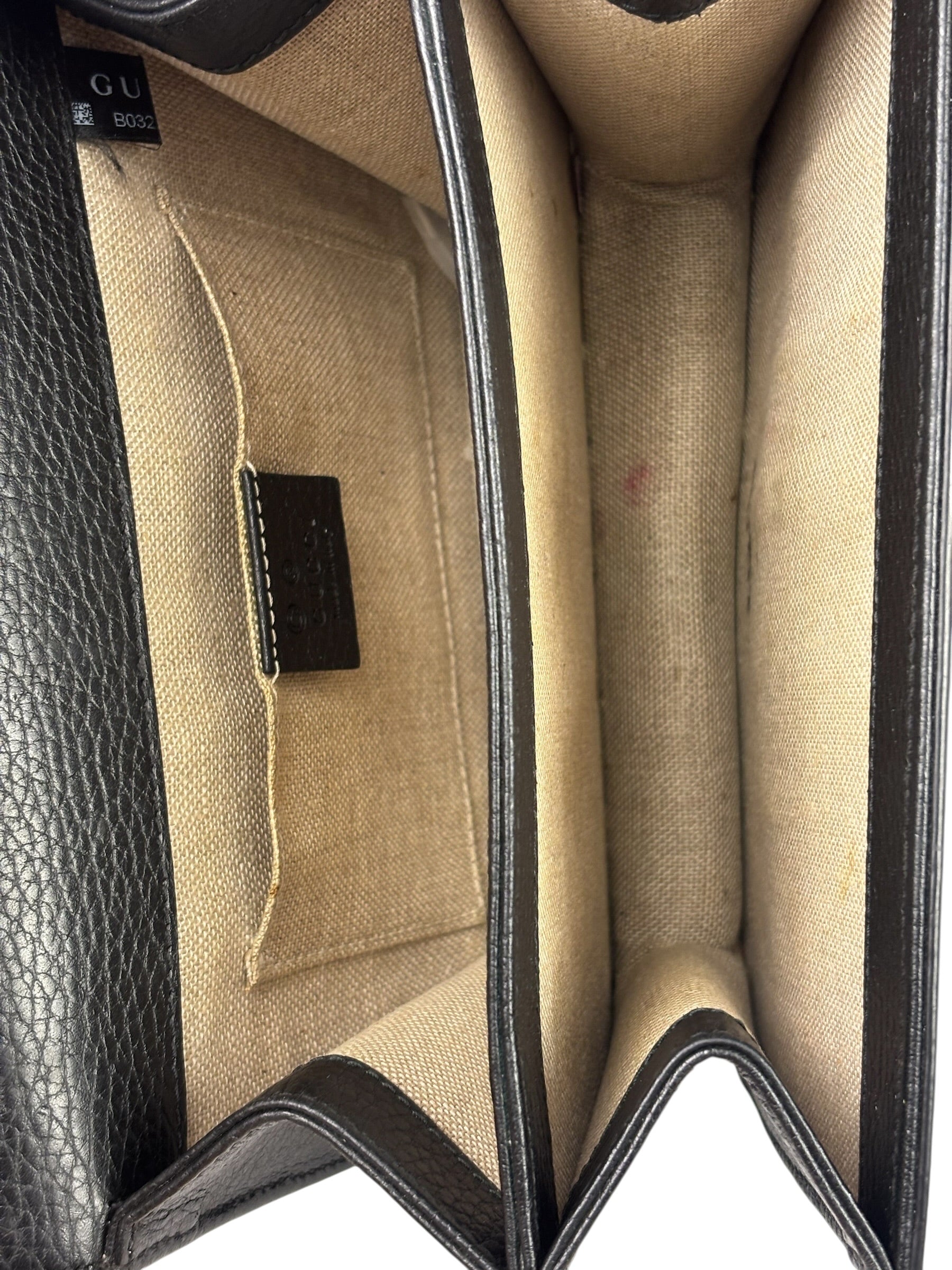 Gucci Black Leather G Interlocking Small Chain Shoulder Bag