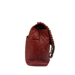 Chanel Red Qulited Leather Flap Shoulder Bag 2011