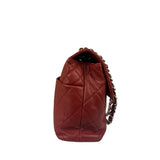 Chanel Red Qulited Leather Flap Shoulder Bag 2011