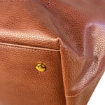 Vivienne Westwood Tan Brown Leather Perforated Orb Logo Shoulder Bag