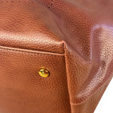 Vivienne Westwood Tan Brown Leather Perforated Orb Logo Shoulder Bag