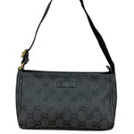 Gucci Vintage GG Black Canvas Pochette