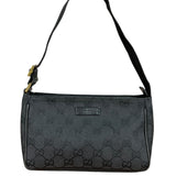 Gucci Vintage GG Black Canvas Pochette