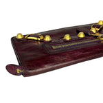 Balenciaga Purple Moto Flap Wallet