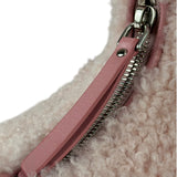 Miu Miu Pink Wool Teddy Two-Way Hobo Bag