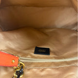 Fendi Vintage Peachy Suede/Leather Forever Flap Mamma Baguette