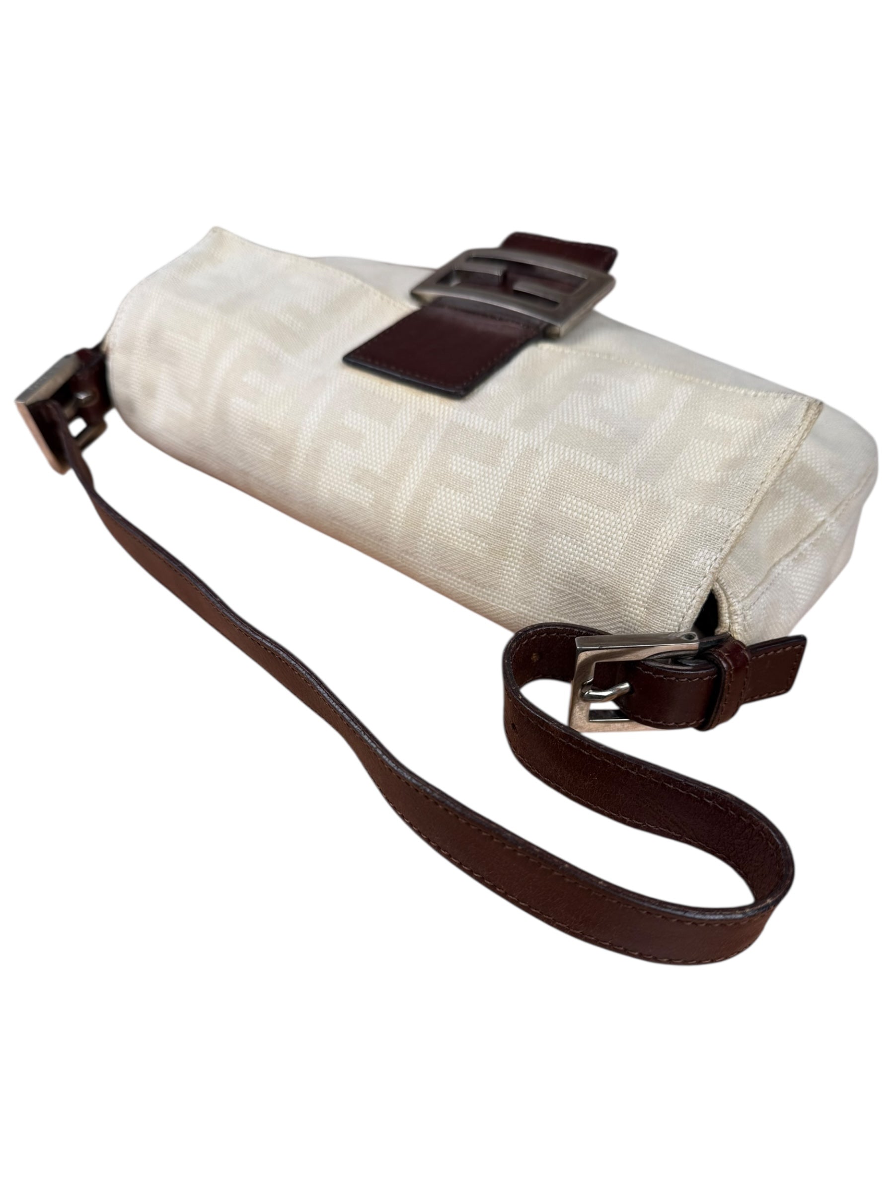 Fendi FF Canvas Baguette