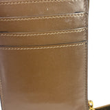 Fendi Brown Leather FF Zip Coin/Card Case