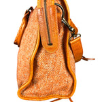 Balenciaga Wool Knit Orange City Bag