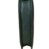Burberry Dark Green Saffiano Leather Clutch