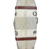 Chloe Leather Trim Woody Medium Tote Bag