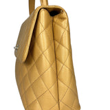 Chanel Beige Calfskin Kelly Top Handle Bag 2001