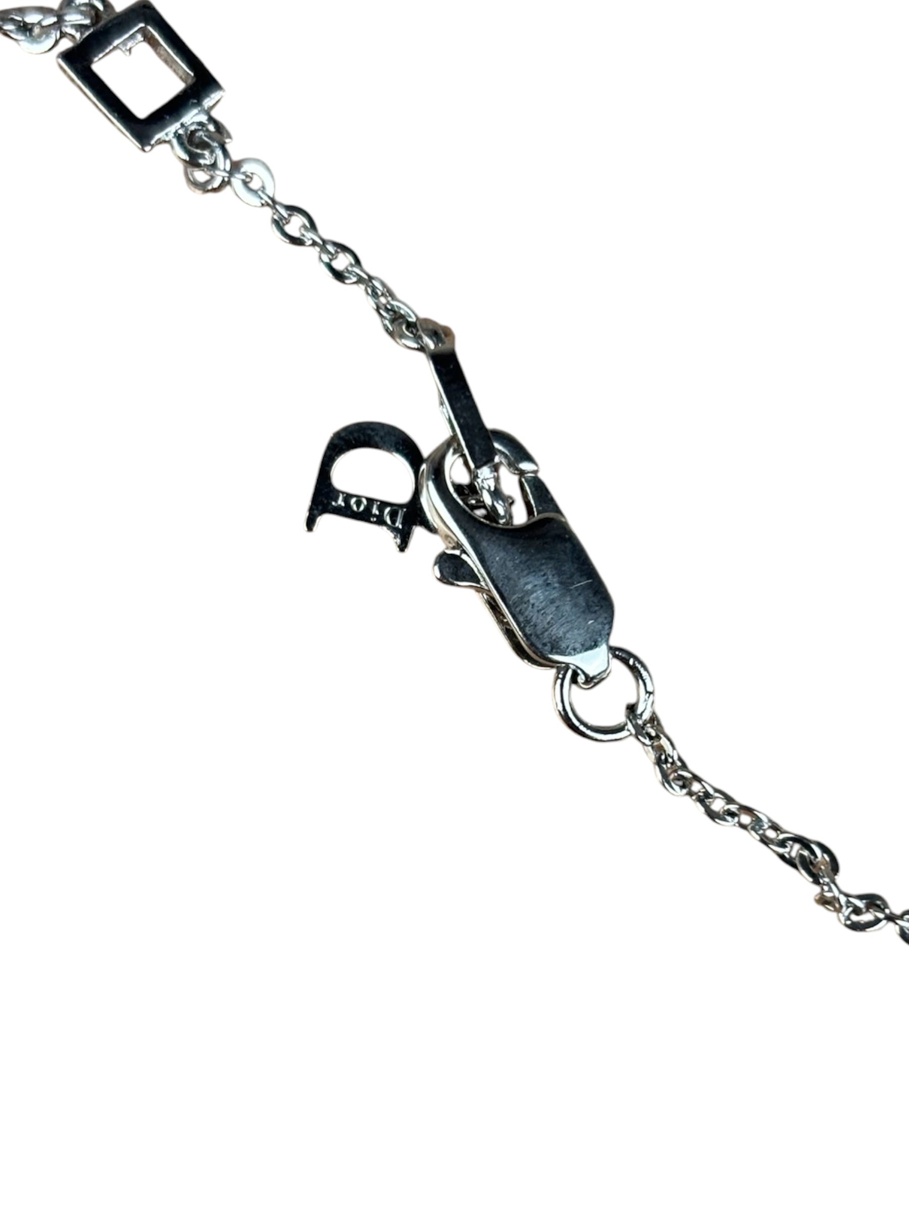 Christian Dior Vintage Silver "I Heart Dior" Necklace