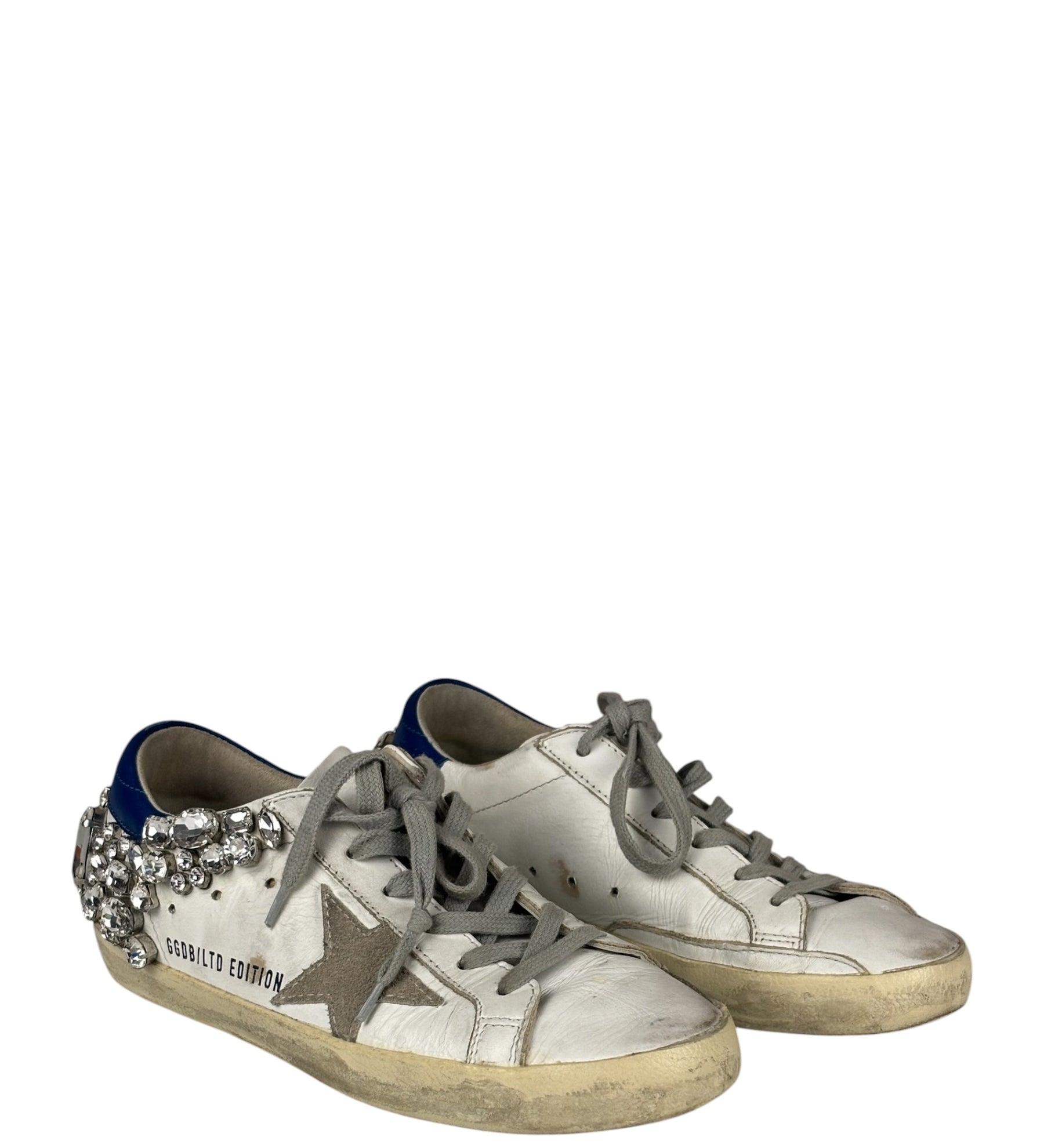 Golden Goose Superstar Sneakers Crystal Embellishments