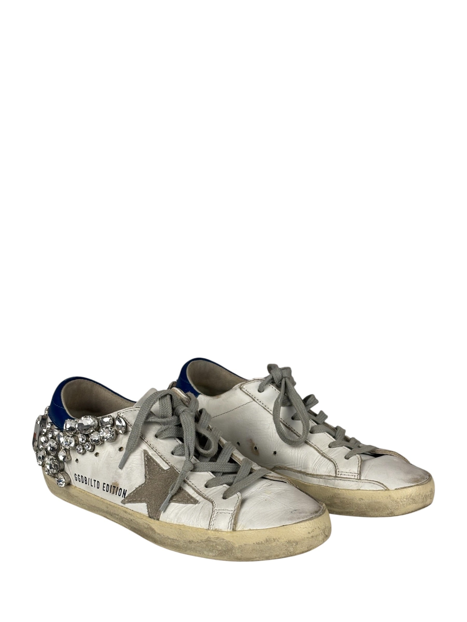 Golden Goose Superstar Sneakers Crystal Embellishments