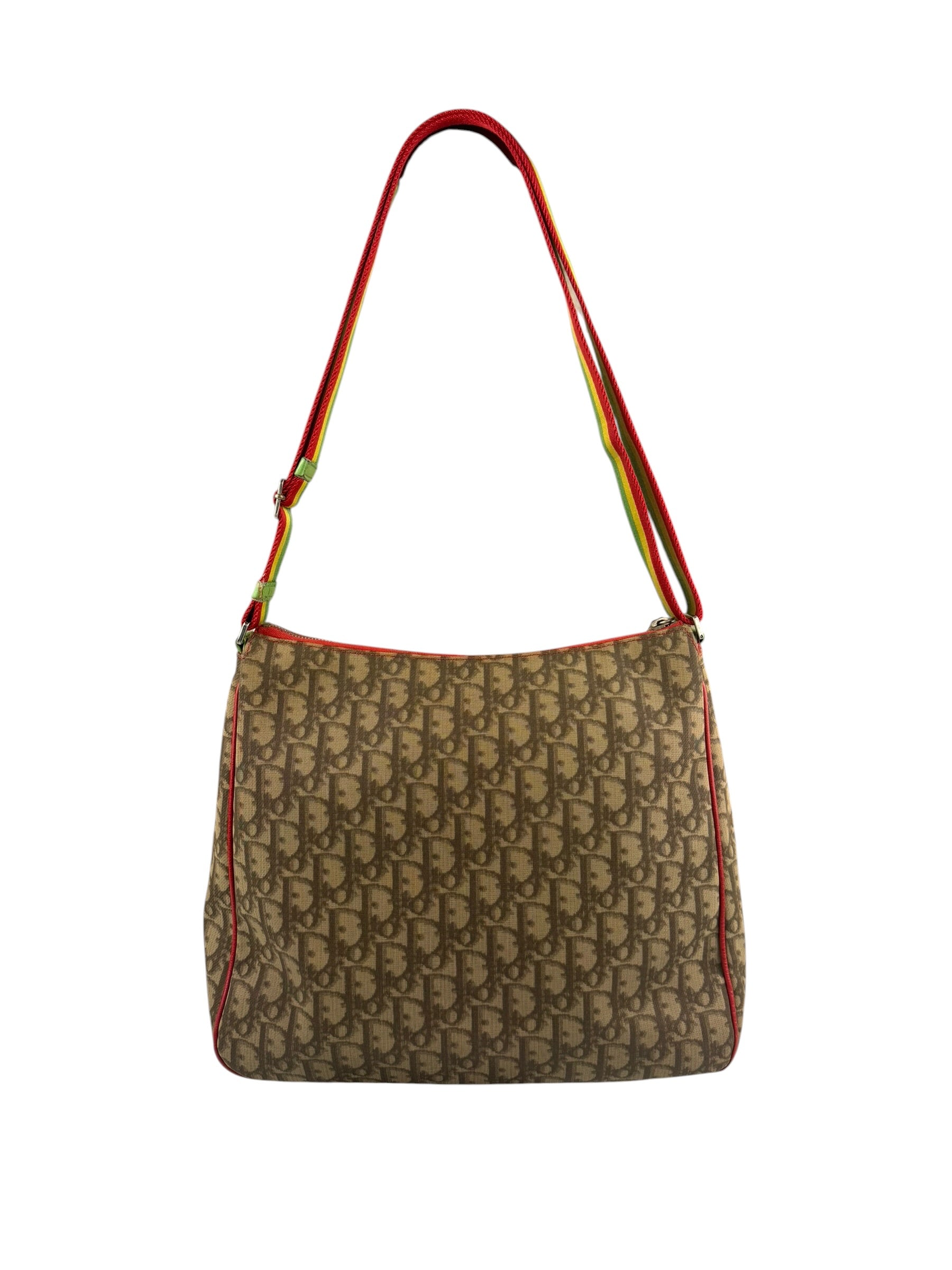 Christian Dior Vintage Monogram Rasta Trotter Messenger Bag