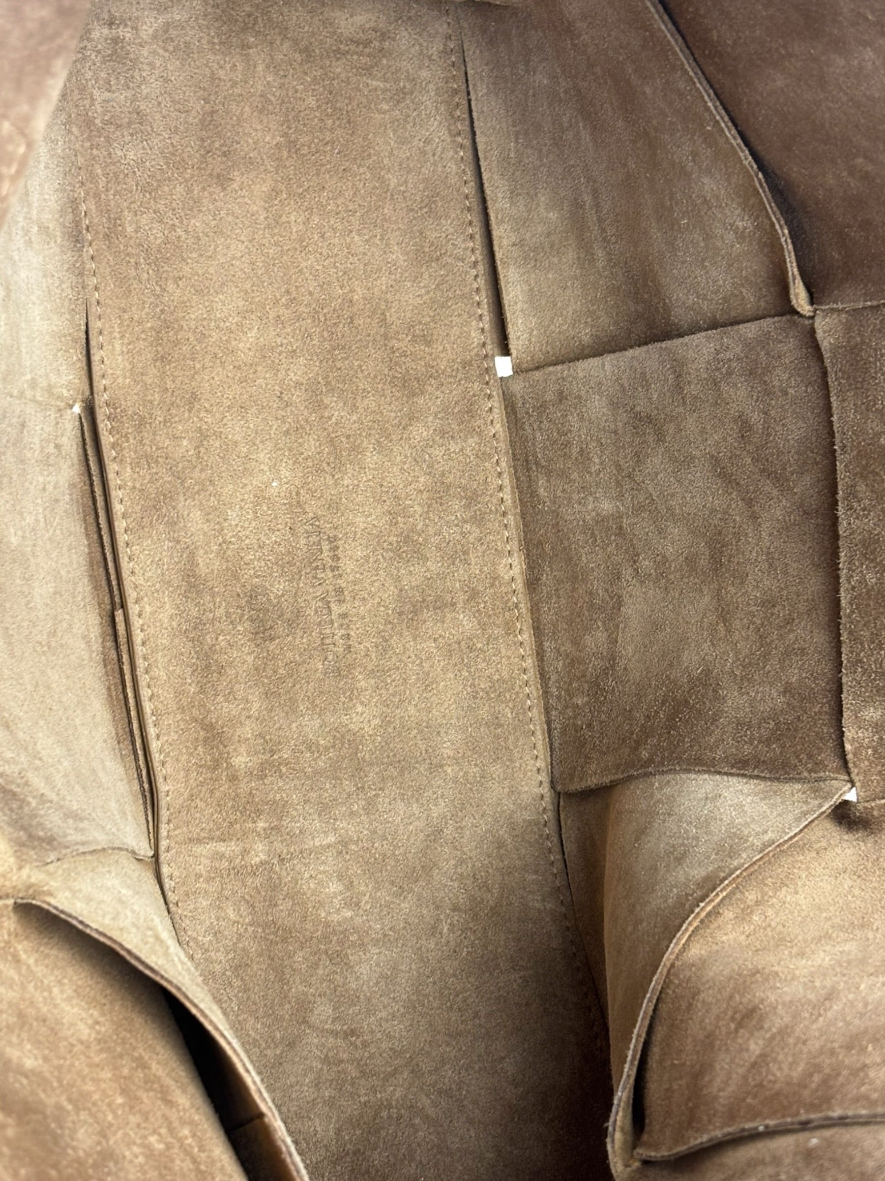 Bottega Veneta Brown Suede Maxi Intrecciato Arco Tote