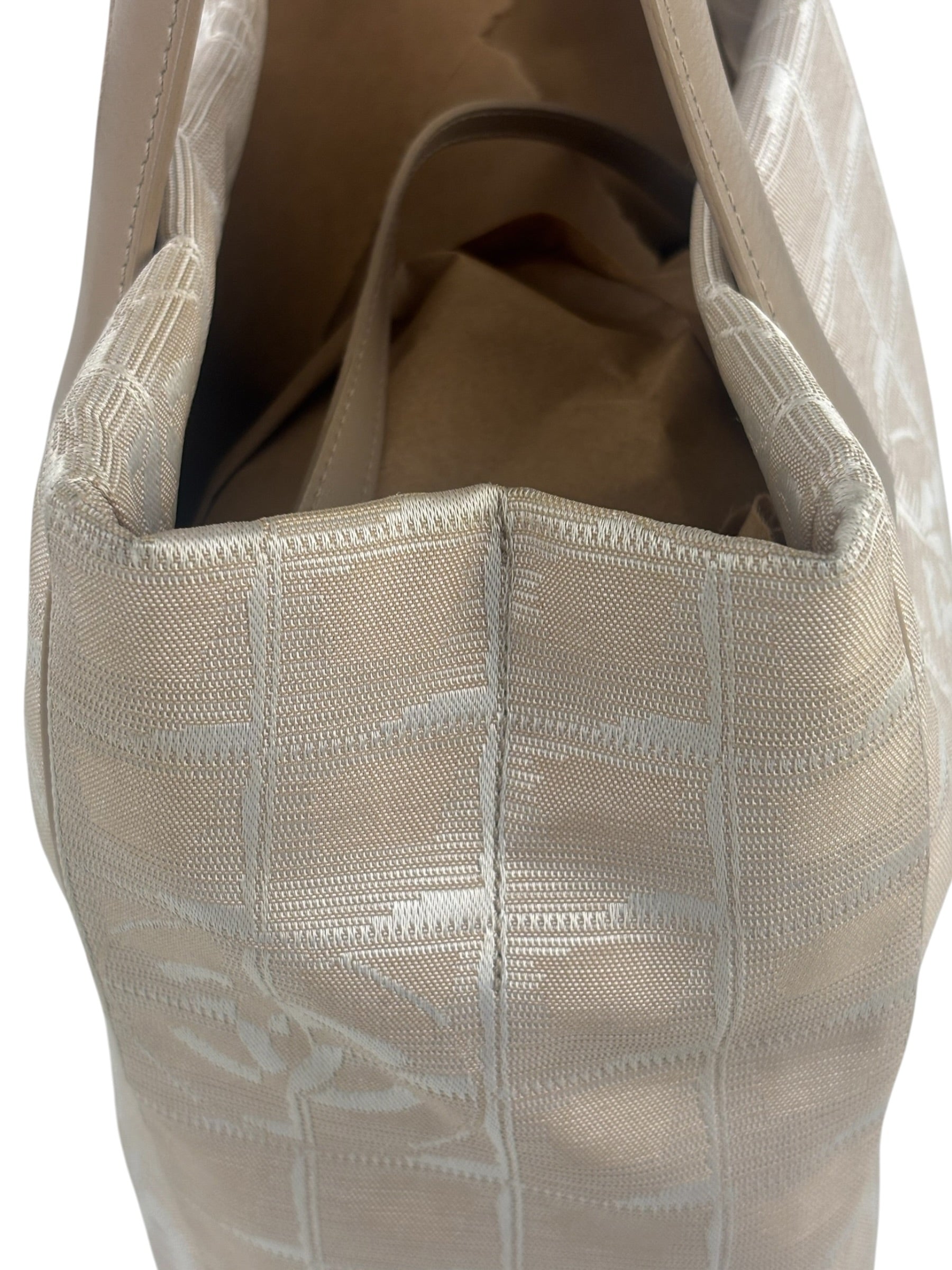 Chanel Beige Travel Line Nylon Shoulder Bag-2003