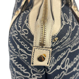 Gucci Western Logo Denim Abbey Zip Tote