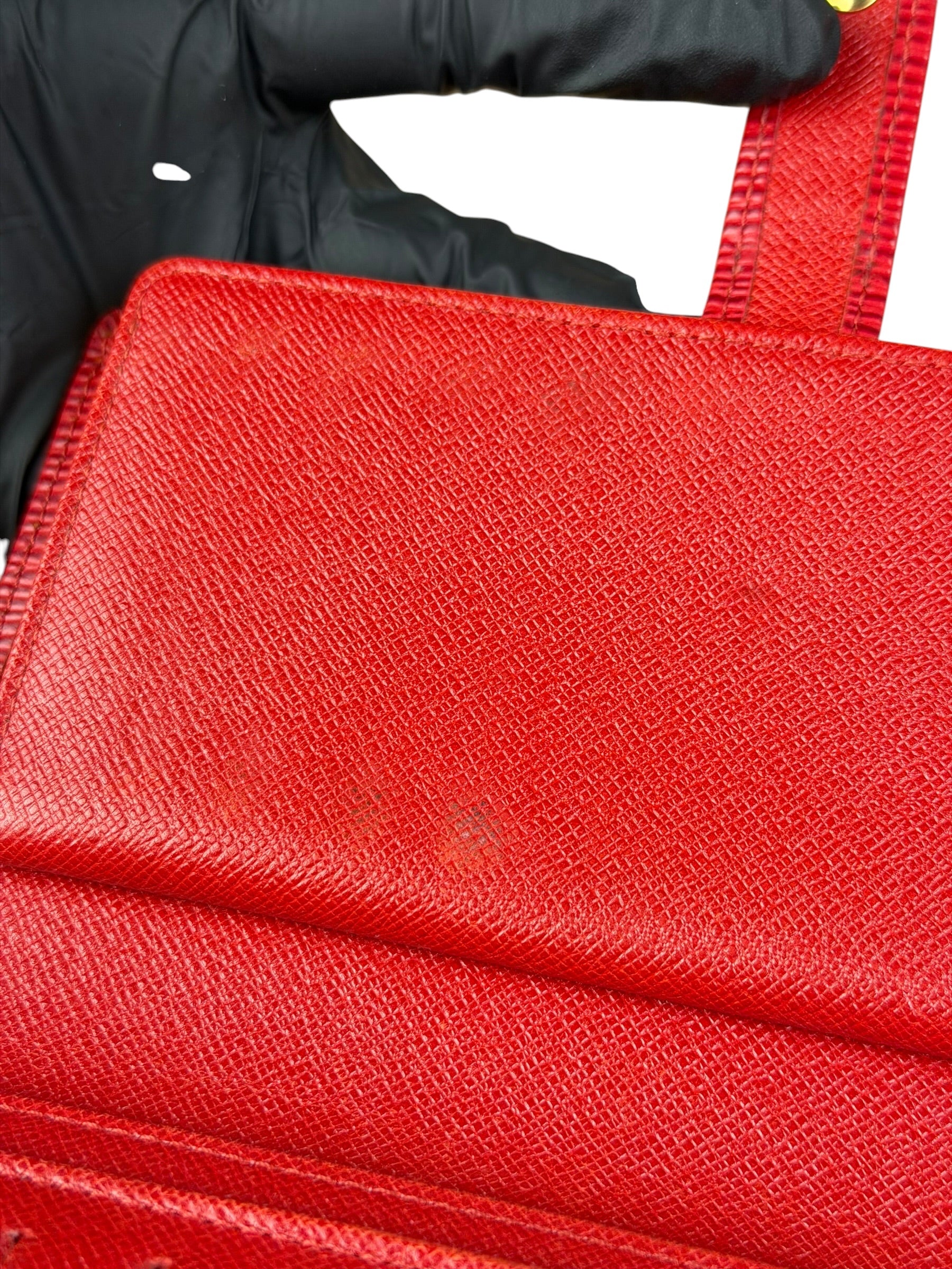Louis Vuitton Vintage Red Epi Leather Agenda Cover Pochette