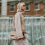 Chanel Beige Quilted Jersey Chain Flap Bag 1998