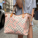 Louis Vuitton Limited Edition Pink Damier Azur Tahitienne Neverfull GM