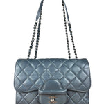 Chanel Dark Grey Quilted Leather Loop Flap Bag 2014