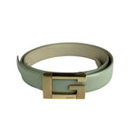 Gucci G Logo Thin Leather Mint Belt