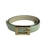 Gucci G Logo Thin Leather Mint Belt