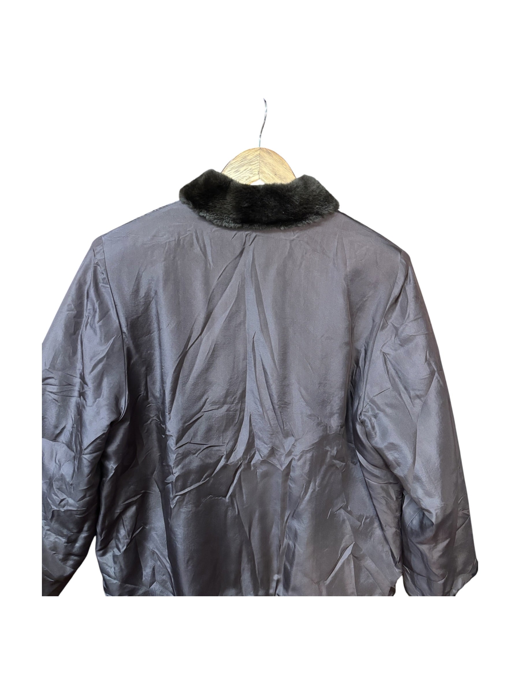 Flash Moonbat Brown Rabbit Fur Reversible Coat