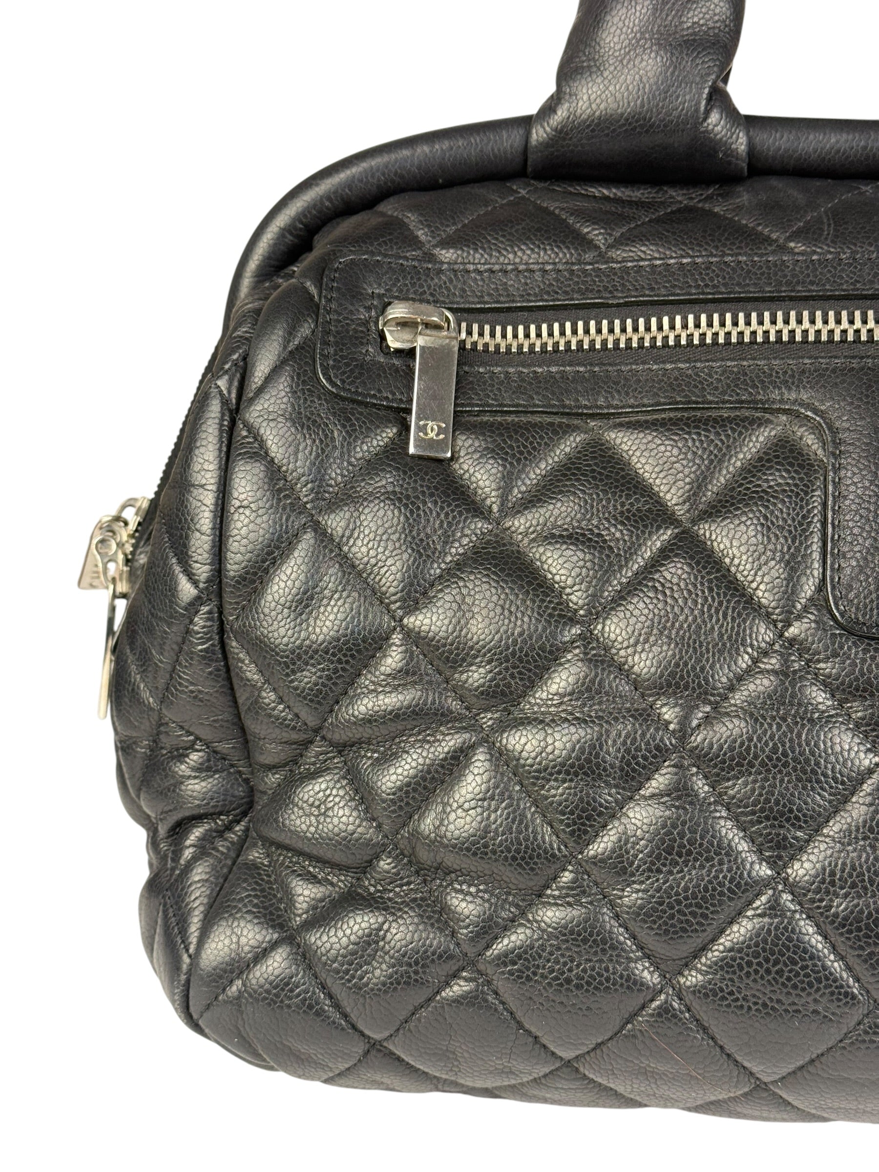 Chanel Black Caviar Quilted Coco Cocoon Bowler Bag 2009