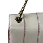 Bvlgari White/Pink Leather Serpenti Forever Shoulder Bag