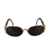 Fendi Gold/Blue Oval Metal Framed Sunglasses