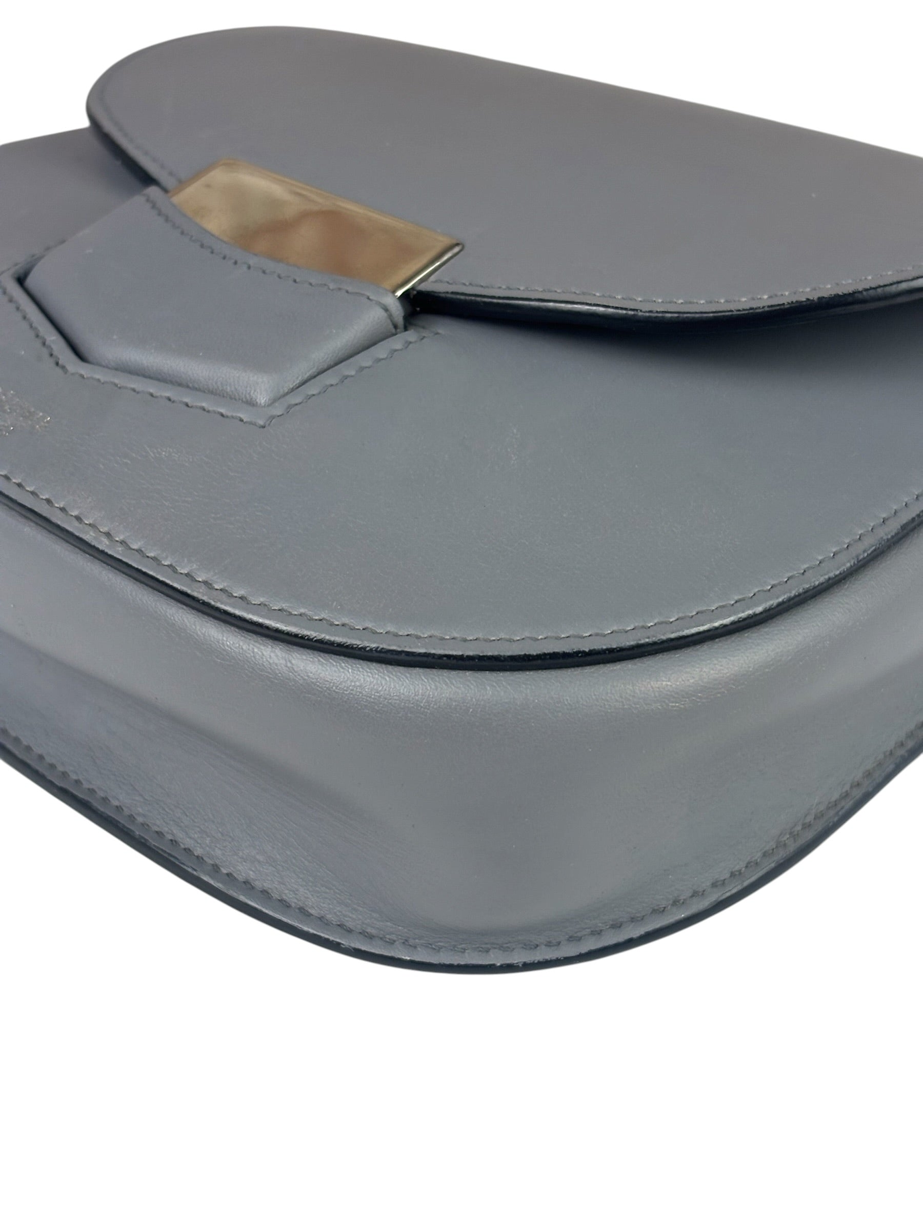 Celine Grey Leather Trotteur Small Crossbody Bag