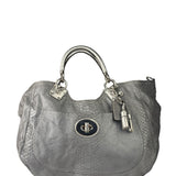 Coach Grey Pythonskin  Indy Babouska Two-Way Shoulder Bag
