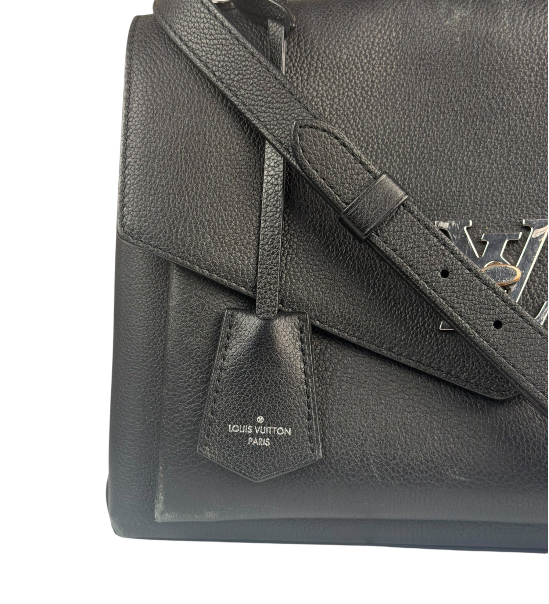 Louis Vuitton Black Pebbled Leather Taurillon Lockme Two-Way Bag