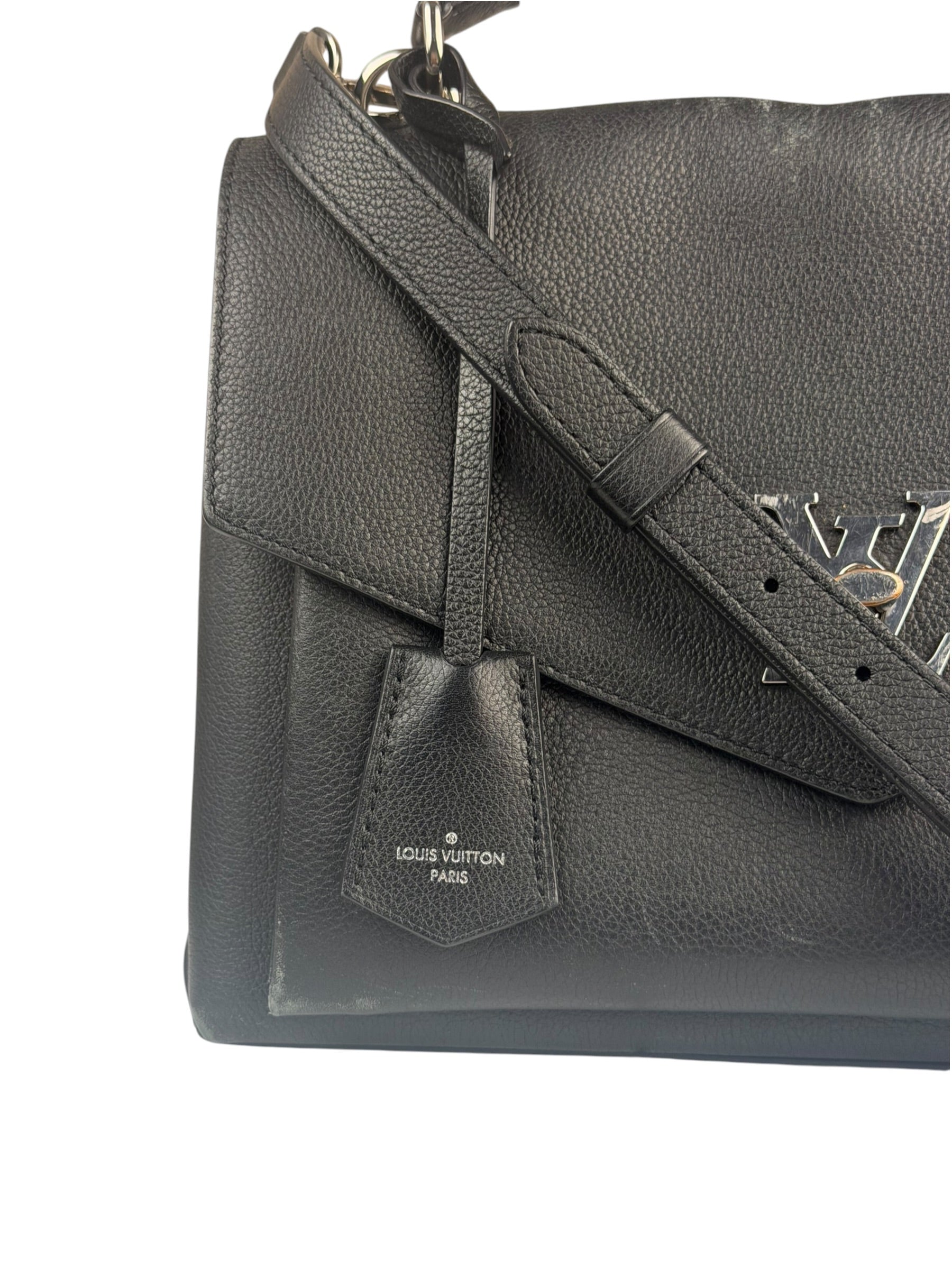 Louis Vuitton Black Pebbled Leather Taurillon Lockme Two-Way Bag
