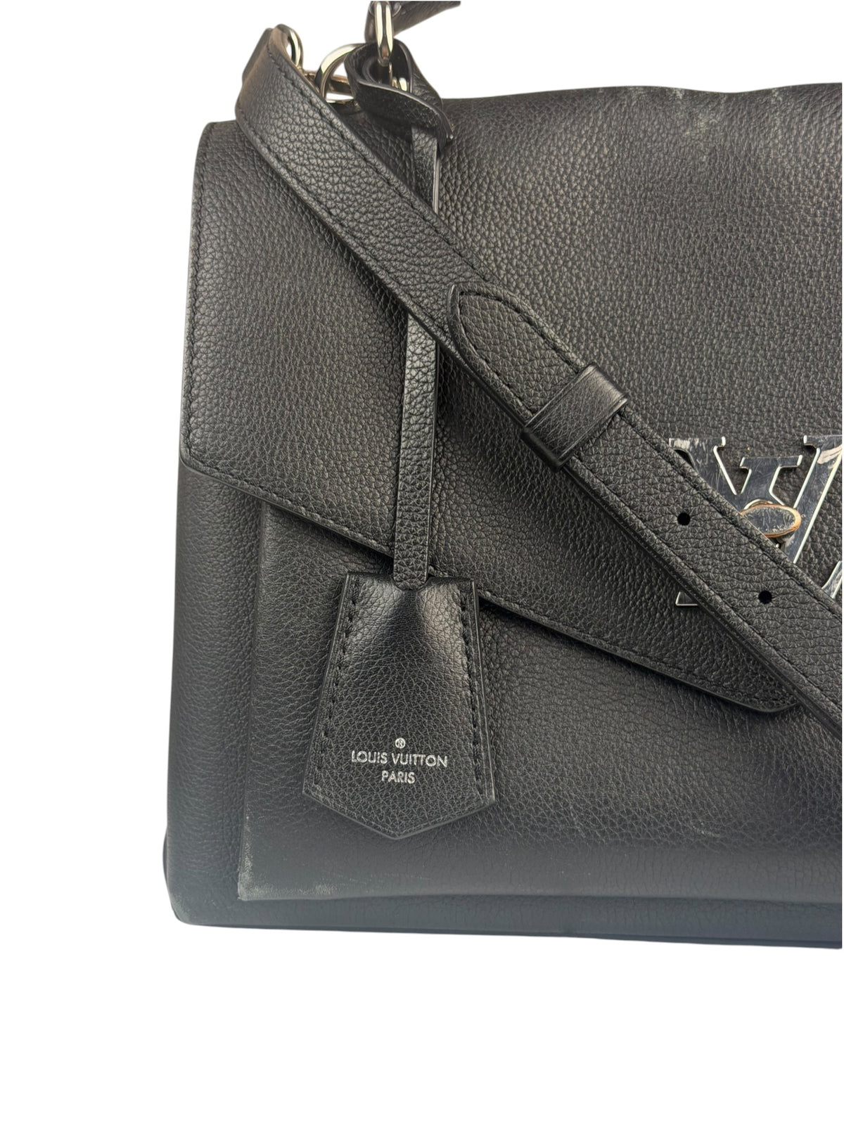 Louis Vuitton Black Pebbled Leather Taurillon Lockme Two-Way Bag