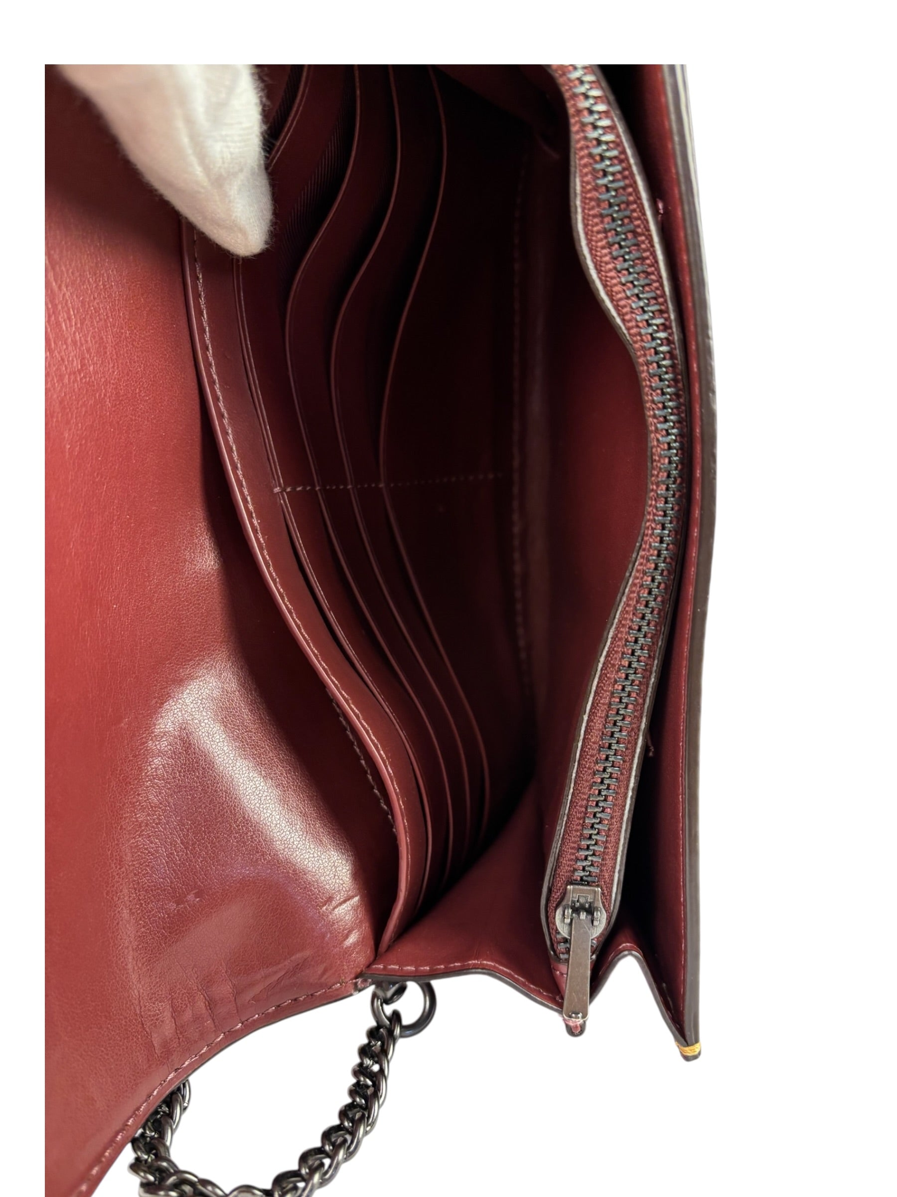 Coach Colorblock Leather Jade Wallet On Chain