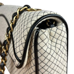 Chanel East West Beige Jersey Flap Bag 2002