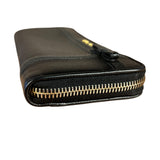 Prada Black Saffiano Leather Long Wallet